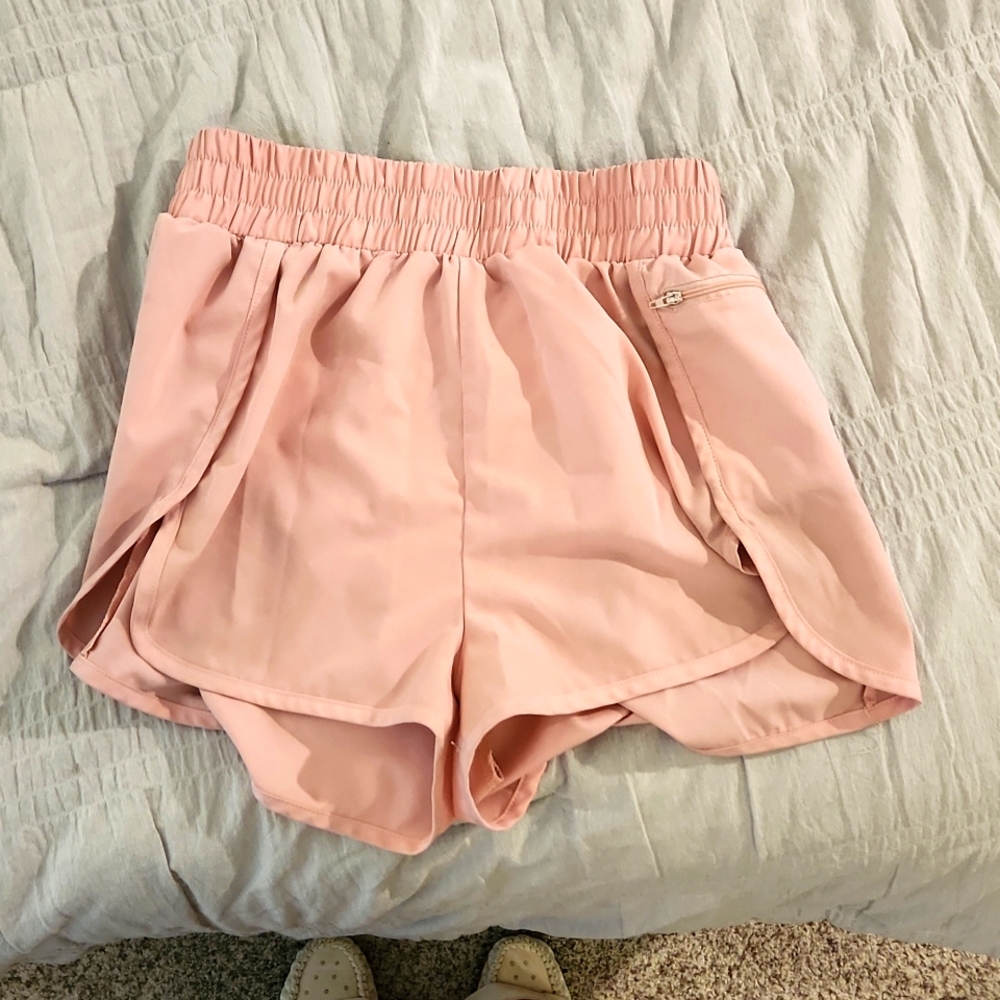 Pink high waist running short